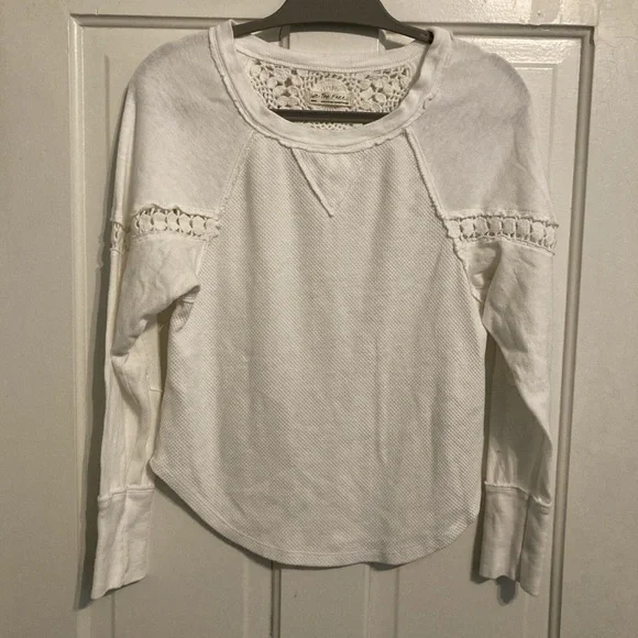 We The Free White Luela Thermal Long Sleeve Shirt - Picture 4 of 5